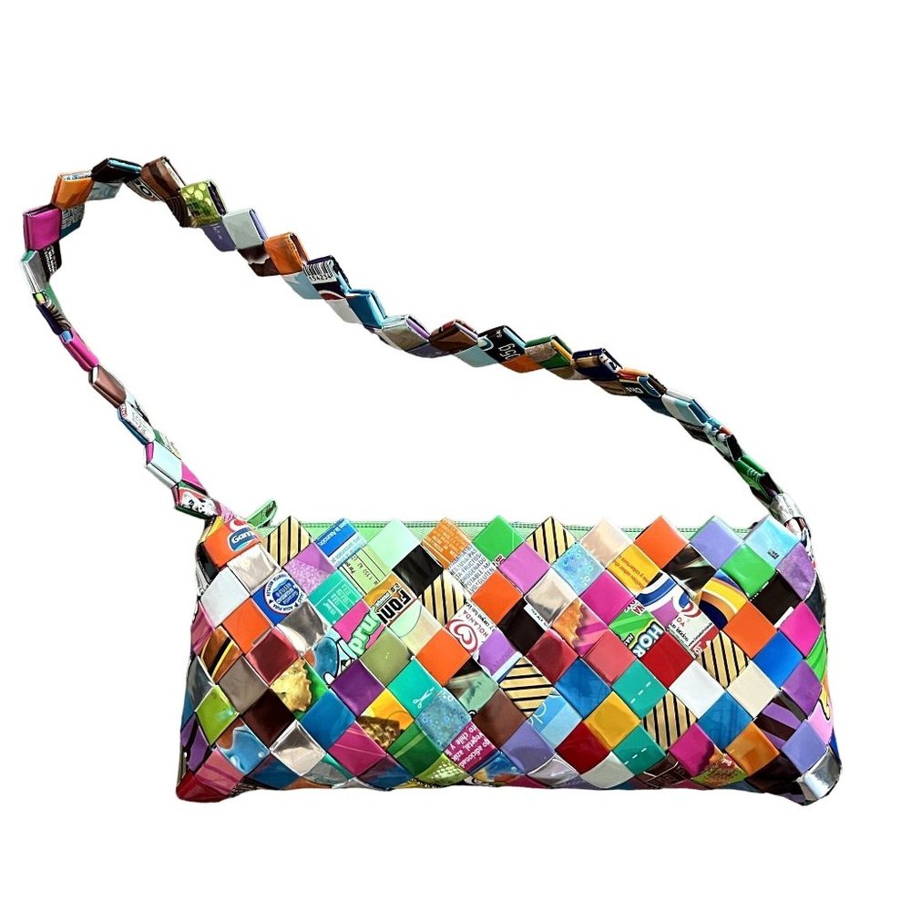 Handmade Candy Food Wrapper Bright Handbag